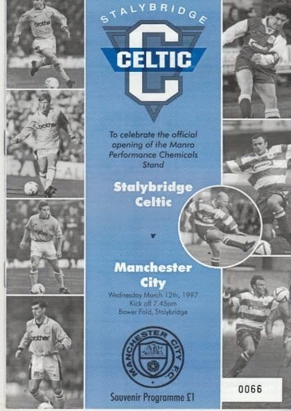 Stalybridge Celtic v Manchester City 12-Mar-1997