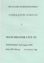 Congleton Town v Manchester City 03-Aug-1994