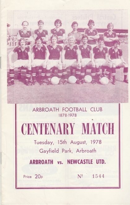 Arbroath v Newcastle United  15-Aug-1978