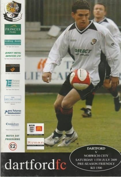 Dartford v Norwich City 25-Jul-2009