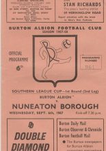 Burton Albion v Nuneaton Borough  06-Sep-1967