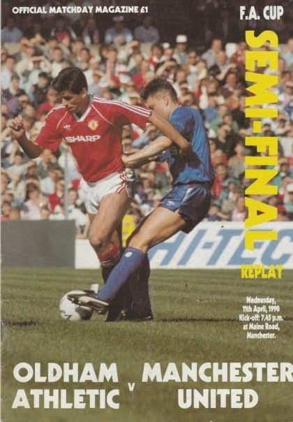 Oldham Athletic v Manchester United 11-Apr-1990