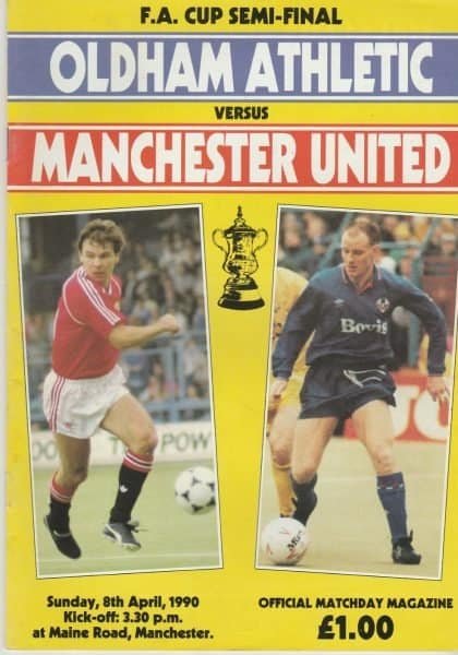 Oldham Athletic v Manchester United 08-Apr-1990