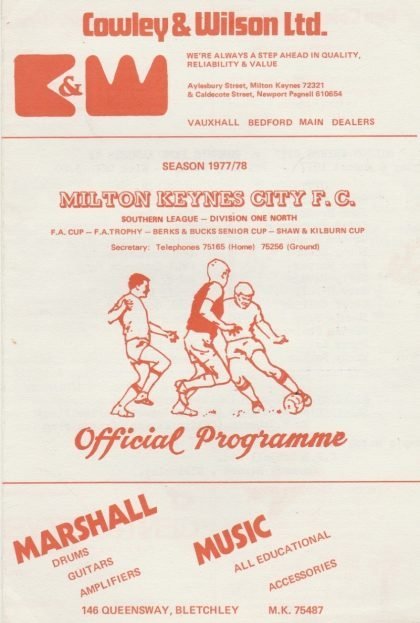 Milton Keynes City v Queens Park Rangers  06-Aug-1977