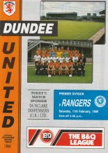 Dundee United v Glasgow Rangers  11-Feb-1989