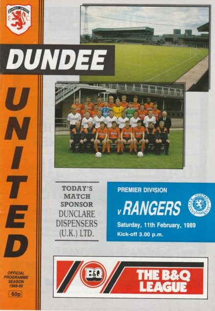 Dundee United v Glasgow Rangers  11-Feb-1989