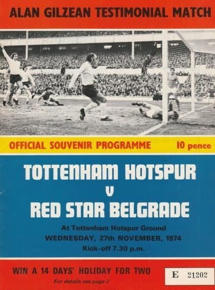 Tottenham Hotspur v Red Star Belgrade 27-Nov-1974
