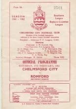 Chelmsford City v Romford 17-Feb-1962