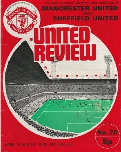 Manchester United v Sheffield United 23-Apr-1973