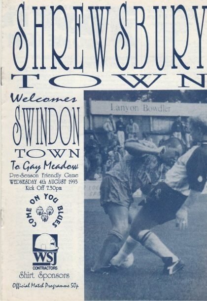 Shrewsbury Town v Swindon Town 04-Aug-1993