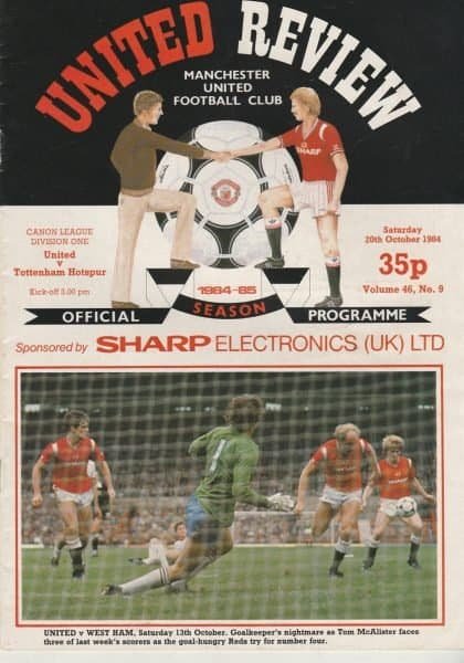 Manchester United v Tottenham Hotspur 20-Oct-1984