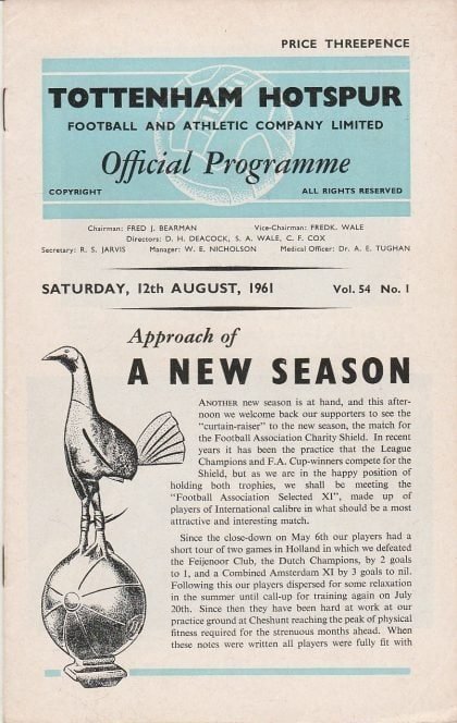 Tottenham Hotspur v FA XI 12-Aug-1961