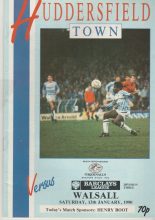 Huddersfield Town v Walsall 13-Jan-1990