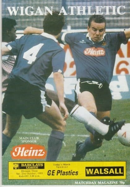 Wigan Athletic v Walsall 21-Oct-1989