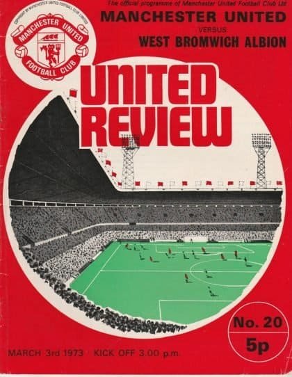 Manchester United v West Bromwich Albion  03-Mar-1973