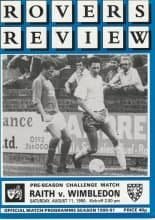 Raith Rovers v Wimbledon  11-Aug-1990