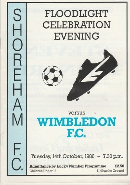 Shoreham v Wimbledon  14-Oct-1986