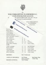 Preston North End Reserves v Wolverhampton Wanderers Reserves 19-Sep-2001