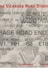 Watford v Queens Park Rangers 14-Oct-2000