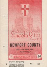 Lincoln City v Newport County 23-Mar-1962