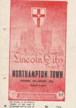 Lincoln City v Northampton Town 20-Jan-1962
