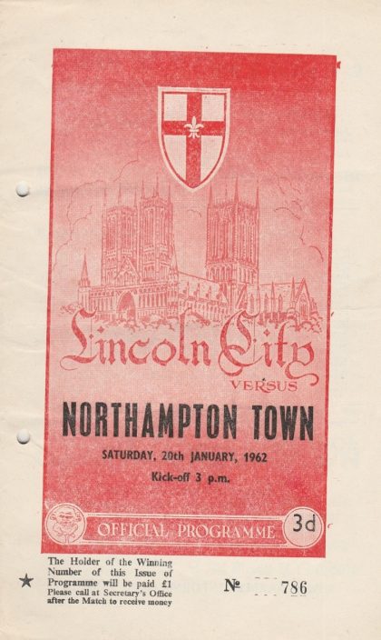 Lincoln City v Northampton Town 20-Jan-1962