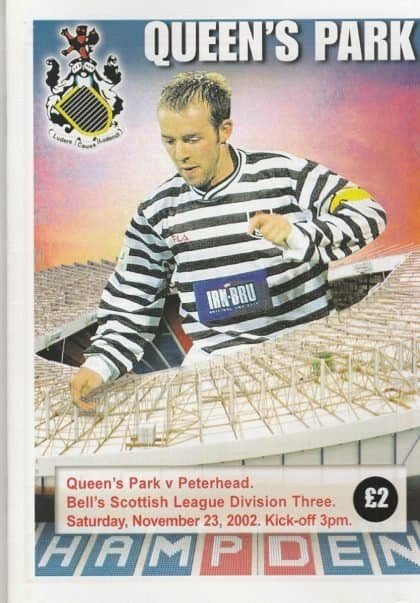 Queen's Park v Peterhead  23-Nov-2002