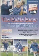 Montrose v Peterhead  28-Sep-2002