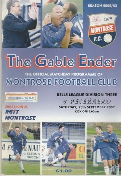 Montrose v Peterhead  28-Sep-2002