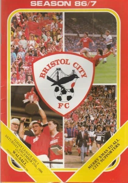 Bristol City v Walsall  27-Dec-1986