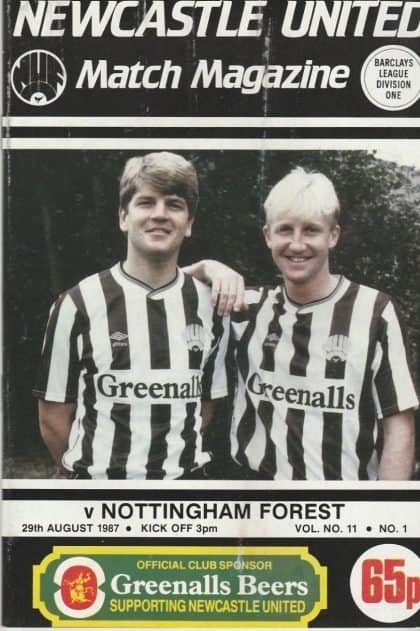 Newcastle United v Nottingham Forest 29-Aug-1987