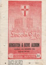 Lincoln City v Brighton & Hove Albion  19-Nov-1960