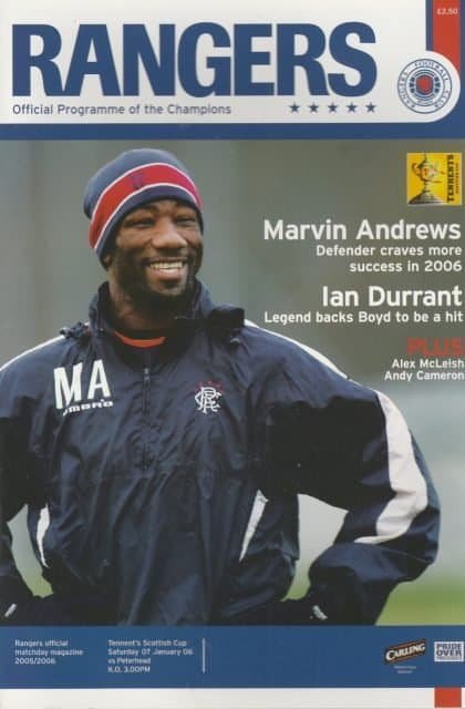 Glasgow Rangers v Peterhead 07-Jan-2006