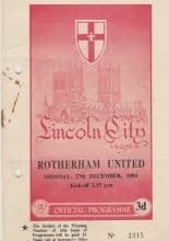 Lincoln City v Rotherham United 27-Dec-1954