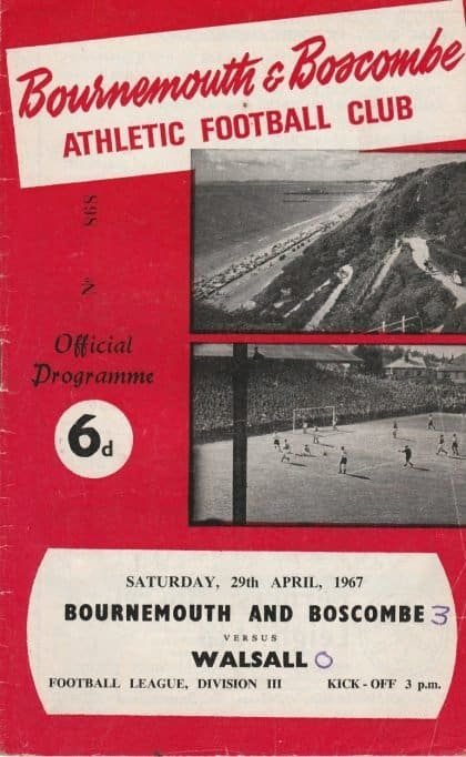 AFC Bournemouth v Walsall  29-Apr-1967