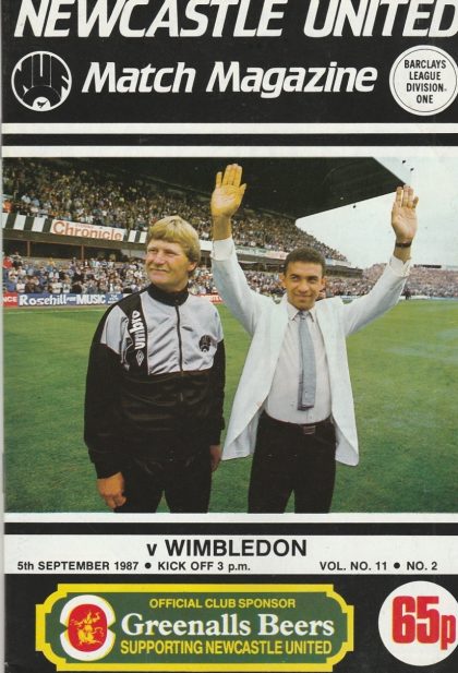 Newcastle United v Wimbledon 05-Sep-1987