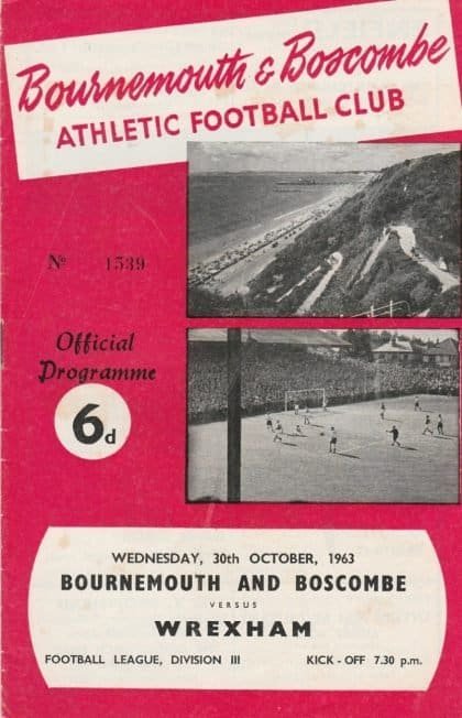 Bournemouth and Boscombe Athletic v Wrexham 30-Oct-1963