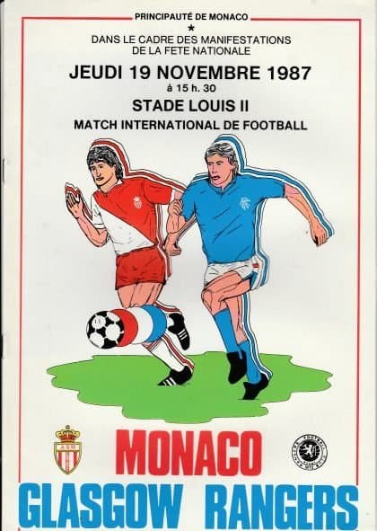 AS Monaco v Glasgow Rangers 19-Nov-1987
