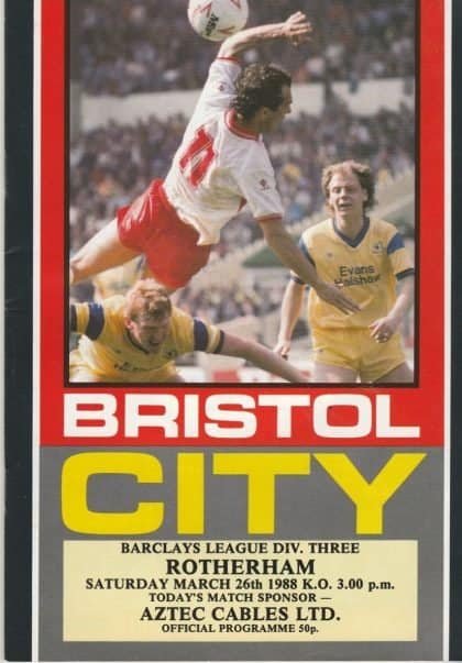 Bristol City v Rotherham United 26-Mar-1988
