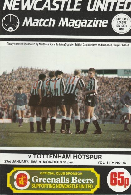 Newcastle United v Tottenham Hotspur 23-Jan-1988