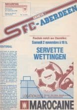 Servette Geneva v Aberdeen 23-Oct-1985