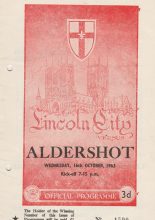 Lincoln City v Aldershot  16-Oct-1963