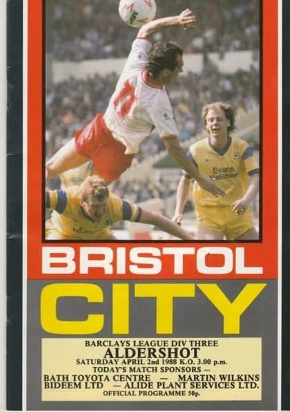 Bristol City v Aldershot 02-Apr-1988
