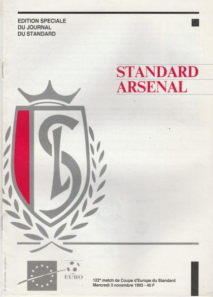 Standard Liege v Arsenal  03-Nov-1993