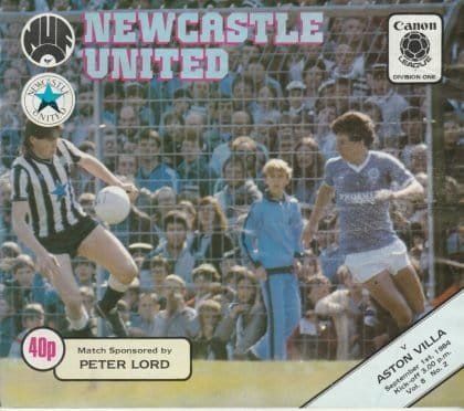 Newcastle United v Aston Villa 01-Sep-1984