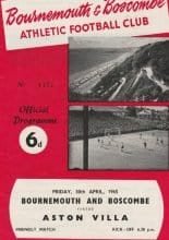 Bournemouth and Boscombe Athletic v Aston Villa 30-Apr-1965