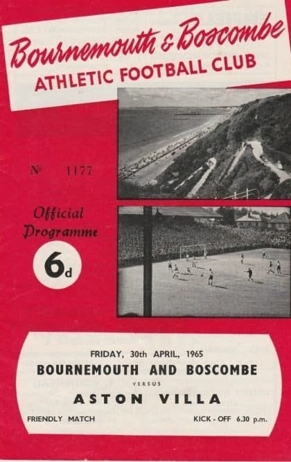 Bournemouth and Boscombe Athletic v Aston Villa 30-Apr-1965