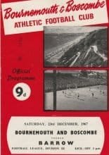 Bournemouth & Boscombe Athletic v Barrow 23-Dec-1967