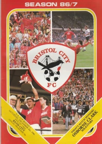 Bristol City v Bath City  06-Dec-1986