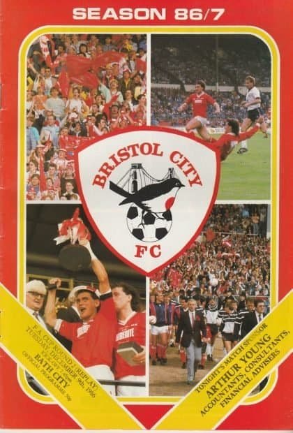 Bristol City v Bath City  09-Dec-1986
